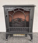 Mainstays SHAG-G24F Portable Electric Heater, 1500W, Floor, Black Metal 3D Flame Used. Price: $39.97.