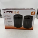 Omniheat Digital Ceramic Personal Heater, 2 Pack New. Price: $30.60.