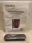 Source Green Portable Infrared Heater Remote Control & Instructions Openbox. Price: $35.25.