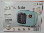 Soleil Electric Ceramic Mini Heater Personal 250W Indoor Blue MH-08M Open. Price: $24.60.