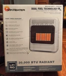 Mr. Heater 20,000 Btu Vent Free Radiant Natural Gas Or Propane Dual Fuel New. Price: $200.00.