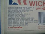 Comfort Glow GR9A GR9B GR8X R10000 RT-5 Kerosene Heater Wick+sears 40212 40216 New. Price: $19.99.