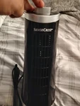 Silvercrest 2-IN 3-SPEED Indoor Black Oscillating Tower Fan Open. Price: $25.00.