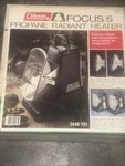 Coleman Focus Portable Propane Radiant Heater 3500-5000 Btu New In Box Nos. Price: $165.00.