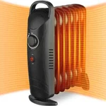 Lifeplus 12'' 700WATT Oil Filled Electric Space Heater, Black New. Price: $79.99.