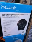 Newair 240V Electric Garage Heater 500 Sq Ft Wall Ceiling Mount W/ Remote. Price: $89.99.