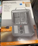 Lifesmart 1500W Portable Electric Utility Heater Gray Thermostat Auto Shut-off New. Price: $34.99.