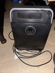 Lasko Safe Power+ 1500W Electric Ceramic Space Heater - Black/silver Open. Price: $25.00.