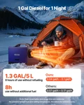 8KW Portable Diesel Air Heater With 1.3 Gal Fuel Tank - Dc 12V/24V Efficient New. Price: $128.79.