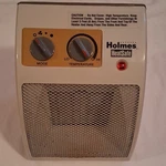 Holmes Heatsafe Portable Heater Forced Air Fan Dial 120V White/gray Used. Price: $24.95.