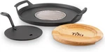 Tiki Fire Pit Griddle & Grill Combo Cast Iron Cooking Surface For 16"-21" Smok New. Price: $266.16.