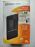 Comfort Zone Personal Ceramic Heater White CZ410WT Mini New. Price: $24.99.