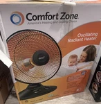 Comfort Zone Oscillating Radiant Heater CZ998 1000W Tip-over Protection Nib New. Price: $44.99.