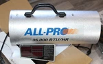 All Portable Propane Forced Air Heater Model SPC-35 35,000 Btu New. Price: $110.00.