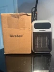 Givebest Portable Ceramic Space Heater W/ Digital Display & Timer New Open Box. Price: $16.00.