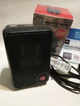 Easy Home Tabletop Ceramic Personal Heater Fan Forced Open. Price: $31.99.