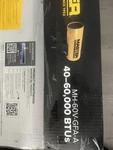 Master Industrial MH-60V-GFA-A 60,000 Btu Propane Forced Air Heater New. Price: $100.00.
