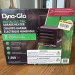 Dyna-glo EG7500DH 7500W Convection Garage Heater Black New. Price: $199.99.