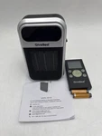 Givebest 800W Wall Outlet Space Heater With Remote - Silver/black Open. Price: $38.10.
