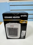 Andily 1500W Ceramic Space Heater With Adjustable Thermostat & Overheat Protecti New. Price: $21.00.