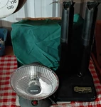 Optimus Portable Electric Radiant Space Heater Automatic Shutoff Gray Metal Used. Price: $25.90.