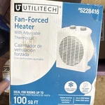 Utilitech 1500W Fan-forced Heater Adjustable Thermostat Safety 120V (2 Count) New. Price: $34.64.