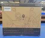 Unigt Golf Cart Heater, Red, 400W, 36V New. Price: $34.99.