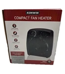 Konwin Compact Electric Heater 1500 120V Fan Adjustable Thermostat New. Price: $28.79.