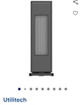 Utilitech Oscillating Ceramic Heater 200 Sq Feet. 1500 Watt. Open. Price: $36.00.