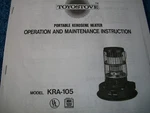 Kero-sun Toyostove Kra 105 Double Clean Owners Manual Parts/operation New. Price: $12.99.