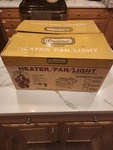 Vintage Mid-century Heater Fan Light Classic Bathroom New Brass Wood. Price: $425.00.