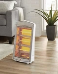 Midea 1500W Ultra Quiet Quartz Electric Radiant Room Heater White New. Price: $129.99.
