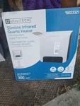 Utilitech Slimline Infrared Quartz Heater 6023321, 1500W, Wall, 300 Sq Ft New. Price: $50.39.