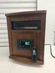 Intertek Infrared Electric Space Heater Cozy Wood Grain Finish Remote Included Used. Price: $99.95.