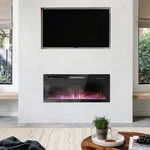 50" Mirrored Electric Fireplace Heater Wall Mounted Recessed Led Flame 750/1500W New. Price: $229.99.