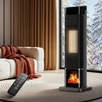 Uthfy Space Heater Indoor Use Large Room 3D Flame Effect 1500W Electric Open. Price: $43.97.