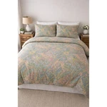 Cuddledown Oversized King Duvet Cover Set 3PC Floral Paisley Cotton 2 Shams Pre-owned. Price: $65.00.