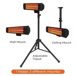 Storm Tradesman 1500W Portable Infrared Quartz Space Heater Open. Price: $74.99.