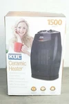 New Kul KU39301 1500 Watt Compact Ceramic Heater Black Indoor Electric. Price: $14.20.