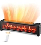33 X 6.6IN Electric Fireplace Heater, 1500W, Floor STANDING,12H Timer, Remote Open. Price: $69.99.