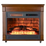 26" Portable Infrared Rolling Mantel Fireplace Realistic 3D Flame Auto Shut Off Open. Price: $69.00.