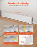 Baseboard Heater Covers, Premium Series 4 Ft Standard Electric Heating Unit Fron New. Price: $110.16.