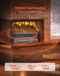 20" Electric Fireplace Log Insert Heater W/ Remote Timer Thermostat Black New. Price: $143.99.