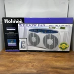 Holmes HAWF-2095 Window Fan Accutemp Digital Control Twin 3-SPEED Nib New. Price: $59.99.