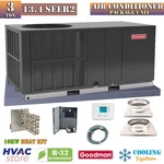 Goodman Ton 13.4 SEER2 Air Conditioner Package Unit Horizontal + Install Kit New. Price: $3711.00.