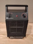 White Westinghouse Space Heater & Fan, Desktop Black Portable Electric WFH3180 Used. Price: $24.00.