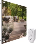 Econohome Wall Mount Space Heater 400W Panel With Nano Binder Thermostat Open. Price: $54.99.