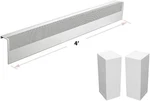 Basic Series 4 Ft. Galvanized Steel Slip-on Baseboard Heater Cover, White Read Open. Price: $52.00.