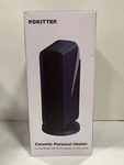 Pokitter Ceramic Personal Heater Black Open. Price: $34.99.