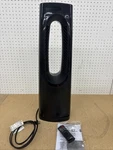 Lasko Bladeless 1500W 28" Black Electric Oscillating Tower Ceramic Space Heater Used. Price: $36.99.